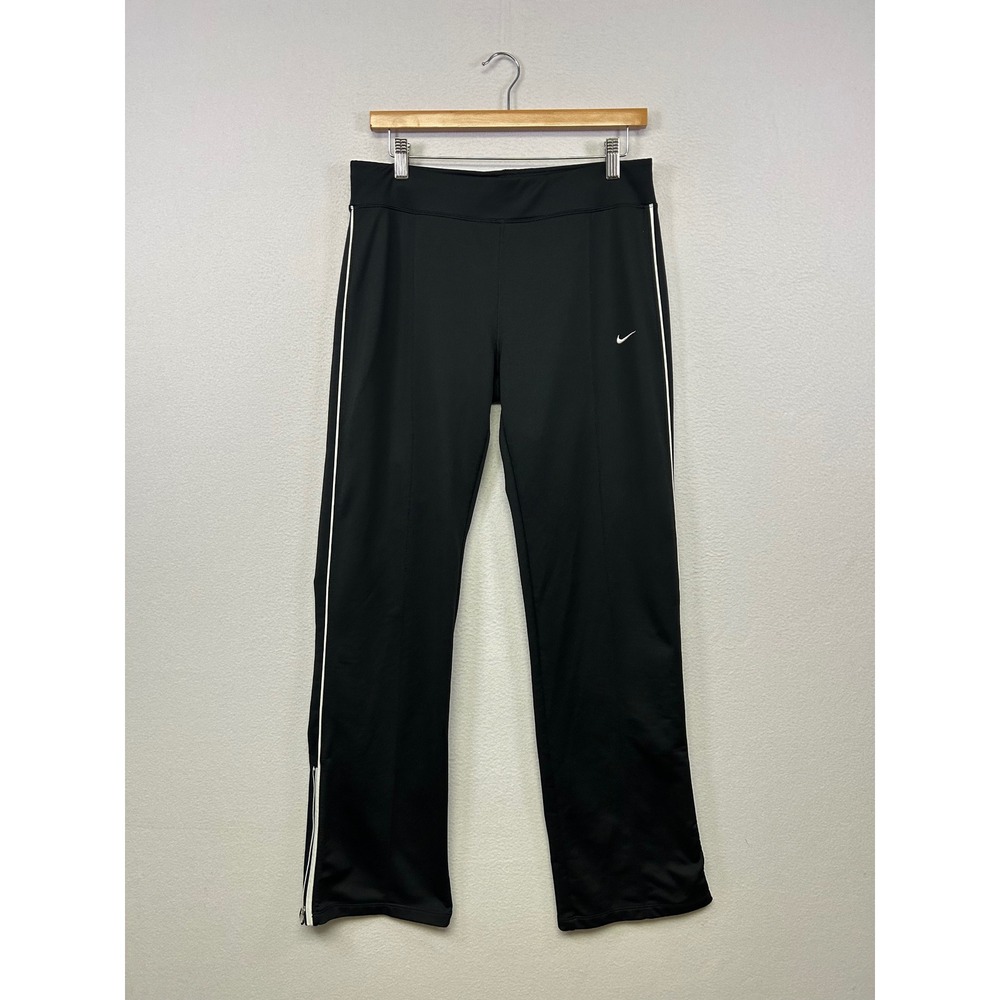 Athleisure Nike Womens Medium Black FitDry Side Stripe Ankle Zipā Track Pants